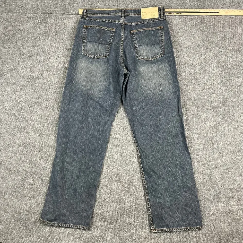 Nautica Jeans Mens 34x34‎ Blue Straight Leg Classic Fit Denim Pants Casual